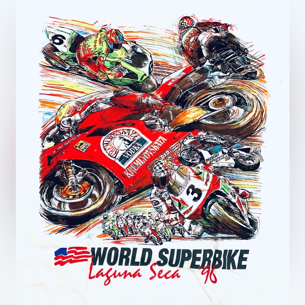 World Superbike Laguna Seca Graphic Tee from 1996